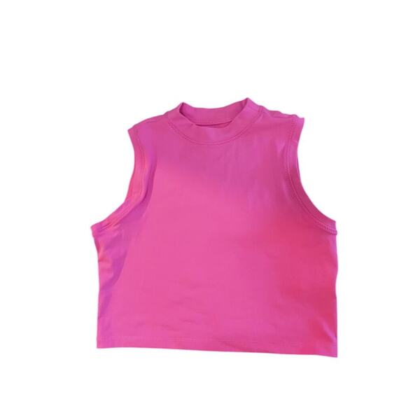 NWT Nike Y2K bright pink crop top tank top sz Large - Picture 2 of 5